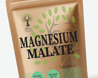 Magnesium Malate Capsules 650mg: Vegan Holistic Health Supplement