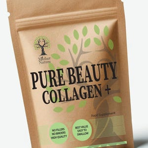 Pure Beauty Collagen+ 650mg Capsules Zinc Selenium Biotin Hyaluronic Acid Vitamin C Supplements Eco-friendly