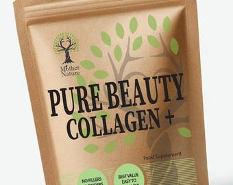Pure Beauty Collagen+ 650mg Capsules Zinc Selenium Biotin Hyaluronic Acid Vitamin C Supplements Eco-friendly