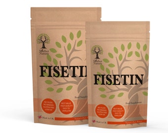 Fisetin 450mg Capsules Natural Fisetin Powder Max Strength UK Vegan Supplement High Potency Cotinus Coggygria Extract