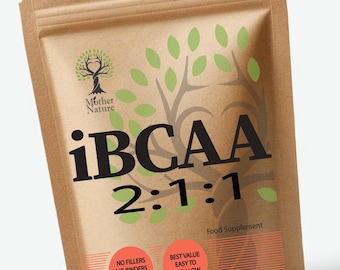 BCAA Capsules 500mg Natural Amino Acid iBCAA Powder Eco-friendly Best Vegan Supplements