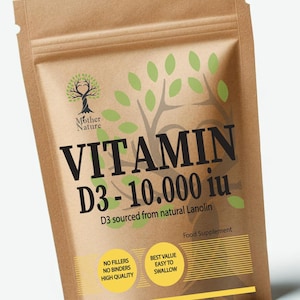Vitamin D3 10000iu Softgel Clean Vitamin D3 Eco-friendly Natural Supplements Holistic Health