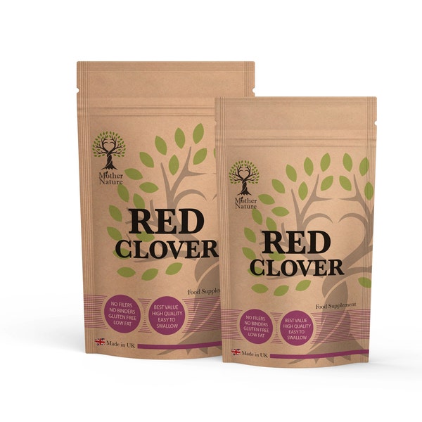 Gélules de trèfle rouge, 500 mg, supplément naturel puissant, extrait de trèfle rouge, poudre végétalienne de trifolium pratense
