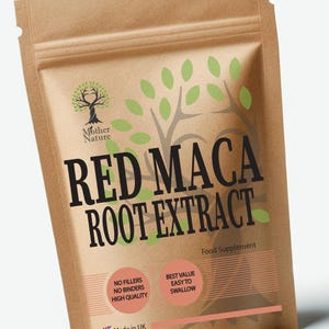 Red Maca Root Capsules 600mg Clean Natural Maca Powder Eco-friendly Best Vegan Supplements Plant-based Holistic Health