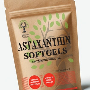 Astaxanthin Complex 500mg High Strength Natural Omega 3 Fatty Acids Kril Oil