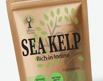 Atlantic Sea Kelp Capsules: 500mg High Potency Natural Extract