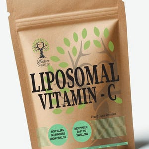 Liposomal Vitamin C Capsules 500mg High Strength Clean Natural Vitamin C Eco-Friendly Vegan Supplemnts