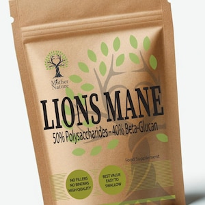 Löwenmähne Kapseln 500 mg Fruchtpilzextrakt Saubere natürliche Löwenmähne Umweltfreundliche Beste Vegane Ergänzungen Pflanzliche Ganzheitliche Gesundheit