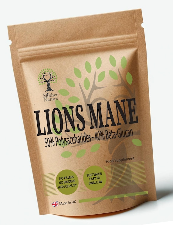 Lion's Mane Mushroom Capsules: 500mg Vegan Supplement