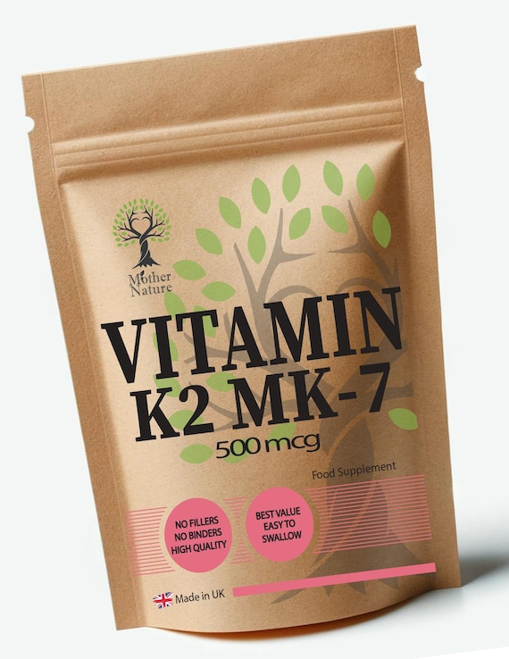Vitamin K2 MK-7 500mcg: Vegan Calcium Magnesium Capsules