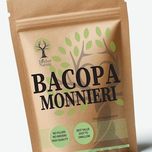 Bacopa Monnieri Capsules: 600mg High Potency Vegan Supplement