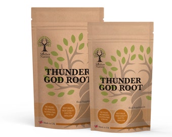 Thunder God Root Capsules 500mg High Potency 20 x Stronger Natural Extract Supplement Thunder God Powder Vegan