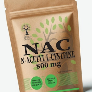 Poudre d'acétylcystéine NAC N 800 mg Gélules NAC propres Compléments végétaliens respectueux de l'environnement Portion de 1600 mg