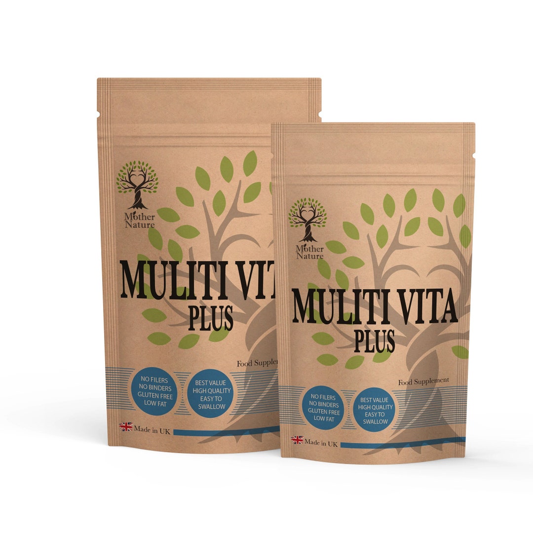 Multivita Capsules Vitamin B6 B12 Zinc Magnesium Vitamin C Vegan Clean Natural Multivitamins
