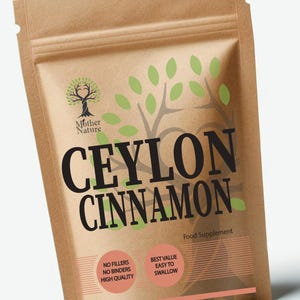 Ceylon Cinnamon Capsules 600mg High Potency 20:1 Natural Supplement Vegan Capsules