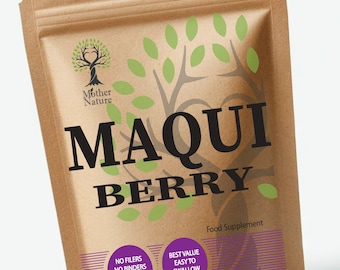 Maqui Berry Capsules 500mg Natural Maqui Berry Powder Clean Vegan Supplements