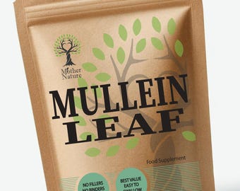 Mullein Leaf Capsules: 500mg Vegan Supplement, UK Made