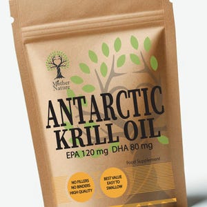 Antarctic Krill Oil 500mg High Strength Natural Astaxanthin Supplements Softgels