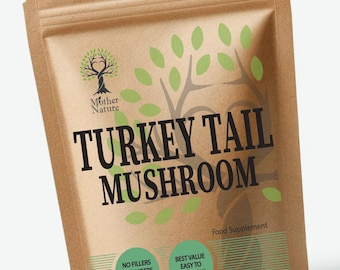 Turkey Tail Mushroom Capsules: 20x Stronger, Vegan, UK Made