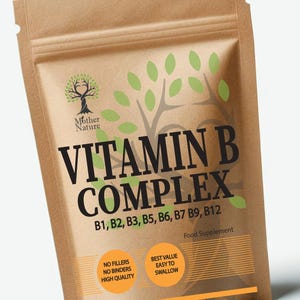 Vitamin B Complex Capsules B1, B2, B3, B5, B6, B7 B9, B12 Clean B Complex High Strength Eco-friendly Best Vegan Supplements