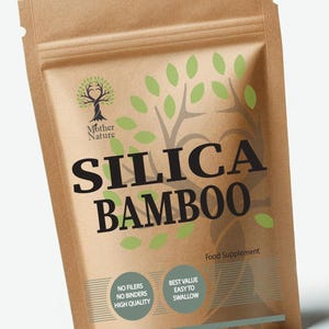 Silica Bamboo Capsules: 400mg Vegan Supplement, Plant-Based