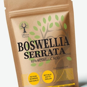 Boswellia Serrata Capsules: 500mg, 65% Boswellic Acid, Vegan