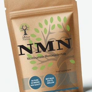NMN Capsules: 99% Nicotinamide Mononucleotide, 1000mg Vegan Supplement