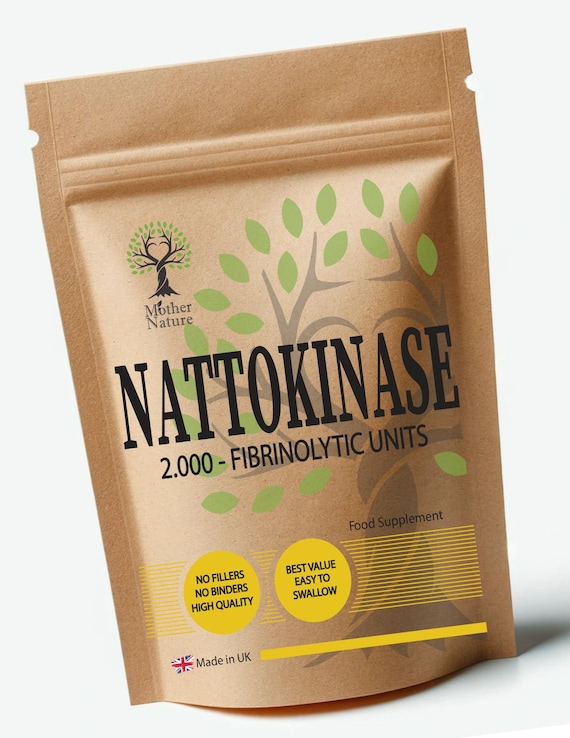 Mother Nature Nattokinase 2000 FU Capsules – 100 mg Fermented Soybean Extract (Vegan HPMC)