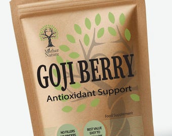 Goji Berry Capsules: 500mg Vegan Antioxidant Supplement
