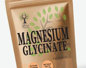 Magnesium Glycinate 650mg Capsules Max Strength Magnesium Supplement Highly Absorbable Pure Powder Vegan
