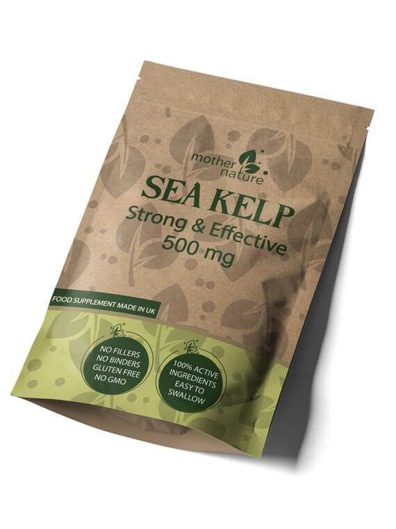 Sea Kelp Capsules 500mg High Potency 101 Clean Natural Etsy UK
