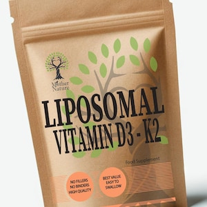 Liposomal Vitamin D3 10000iu + K2 400mcg VITAMIN D3 VITAMIN D3 K2 Clean Genuine Eco-friendly Natural Vegan Supplements