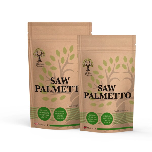 Saw Palmetto Capsules 600mg High Potency 20:1 Extract Natural Saw Palmetto Vegan