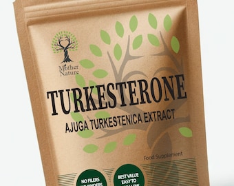 Turkesterone Capsules 600mg High Potency Strong Natural Ecydysterone Supplement Turkesterone Extract Vegan