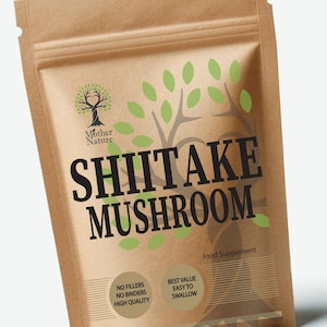 Shiitake Mushroom Capsules: 550mg Vegan Supplement