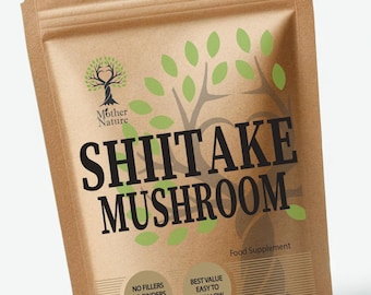 Shiitake Mushroom Capsules: 550mg Vegan Supplement