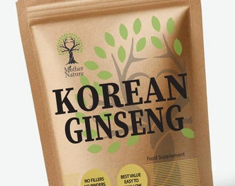 Red Korean Ginseng Capsules: Vegan, High Potency, 450mg
