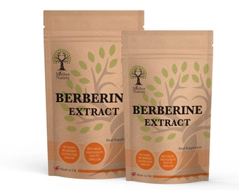 Berberine Capsules 450mg Natural Berberine Supplement High Potency 35:1 Extract Vegan