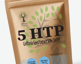 5-HTP 400mg Capsules: Vegan Griffonia Seed Extract, UK Made