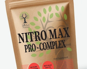 Nitro Max Pro - L-Arginin-Complex L-Citrullin-Pulver saubere umweltfreundliche Vegan-Ergänzungen