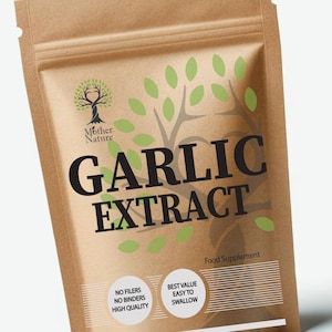 Garlic Capsules 500mg High Potency Clean Natural Garlic Extract Eco-friendly Best Vegan Supplements Plant-based Holistic Health