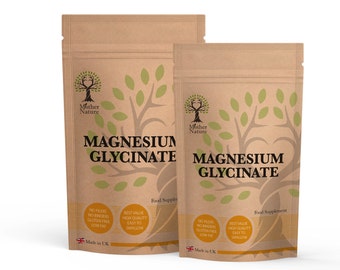 Magnesiumglycinaat 650 mg capsules Maximale sterkte Magnesiumsupplement Zeer absorbeerbaar puur poeder Veganistisch