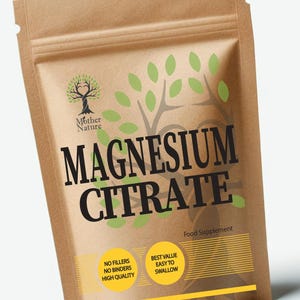 Citrato de magnesio 600 mg, suplemento de magnesio de alta absorción, cápsulas veganas, minerales
