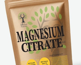 Citrato de magnesio 600 mg, suplemento de magnesio de alta absorción, cápsulas veganas, minerales