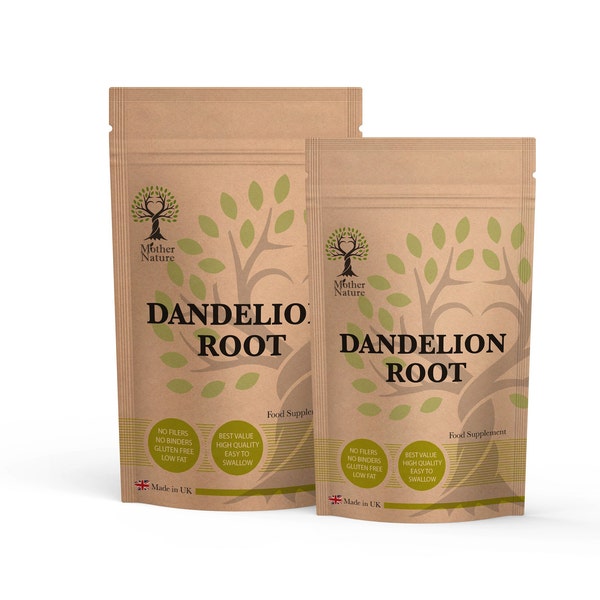 Dandelion Root 600mg Capsules Genuine High Potency 20 x Stronger Natural Dandelion Extract Vegan Supplement