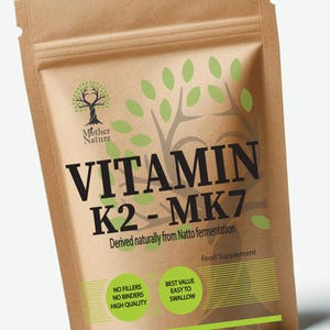 Vitamin K2 MK7 Capsules: UK Vegan Supplement, 200 mcg