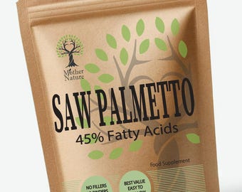 Saw Palmetto 400mg Capsules: High Potency Vegan Supplement