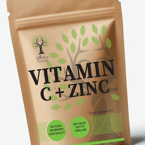 Vitamin C + Zinc Double Strength Formula Clean Vitamin C Eco-friendly Best Vegan Supplements Holistic Health