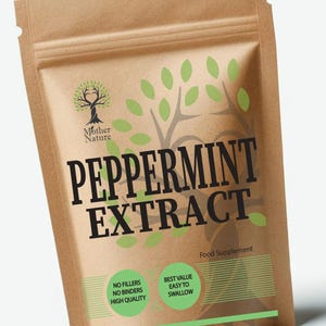 Peppermint Capsules 200mg High Potency Clean Natural Peppermint Powder Eco-friendly Best Vegan Supplements Plant-based Holistic Health