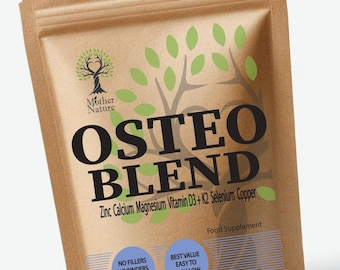 Osteo Blend: Vegan Calcium, Magnesium, D3, K2 Supplements